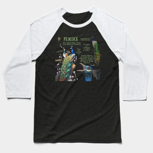 Animal Facts - Peacock Baseball T-Shirt